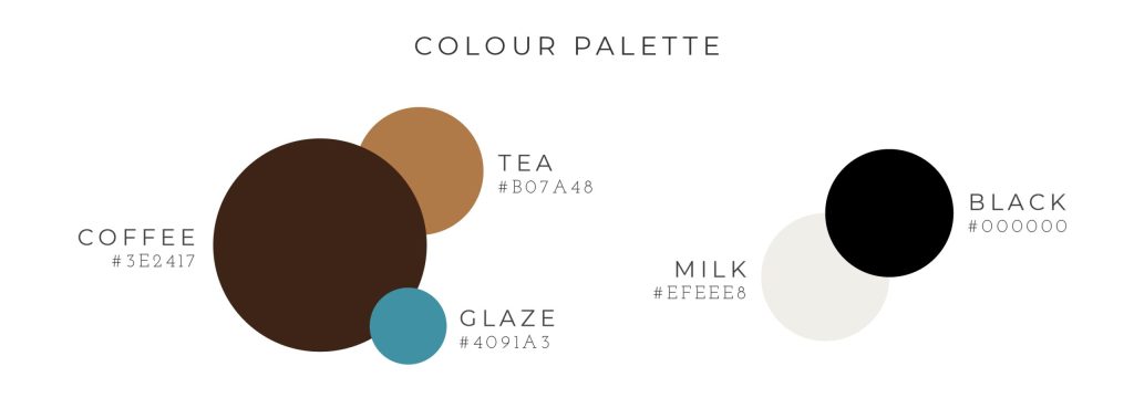 Hot Drink Company colour palette aligns perfectly with it drink partners.