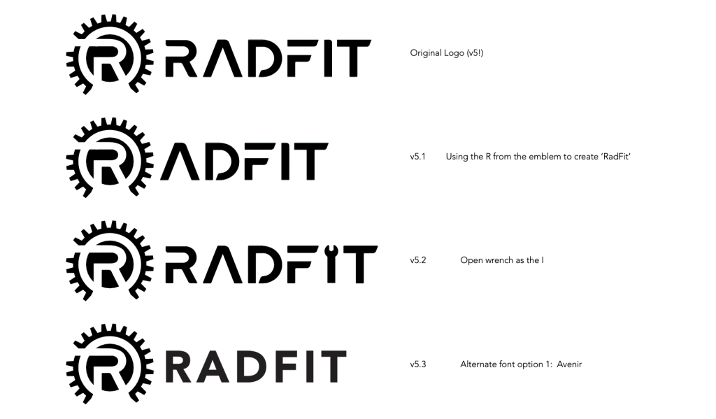 RadFit typeface and font use. Creating a brand identity with Stockley and Turner's creative experts.