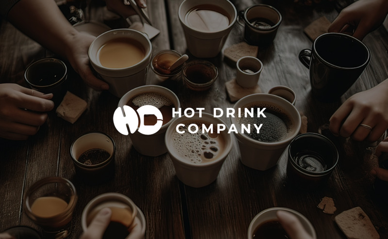 A branded visual treat, with the ‘H’ designed to resemble a coffee bean, and the ‘D’ created using negative space from a circle with a tea bag.
Creating a thoughtful and fun design reflecting the two main hot drink offerings, to appeal to both coffee connoisseurs and tea devotees. Meet: Hot Drink Company.